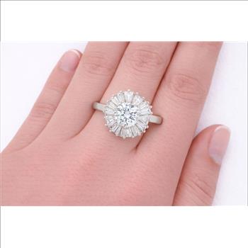 No Reserve 925 Sterling Silver 3.50 Ct Cubic Zirconia Ring 8 US Ring Size