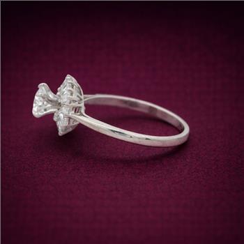 No Reserve 925 Sterling Silver 3.50 Ct Cubic Zirconia Ring 8 US Ring Size