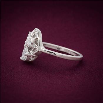 NO RESERVE 925 Sterling Silver 3.55 Ct Cubic Zirconia Ring 6 US Ring Size