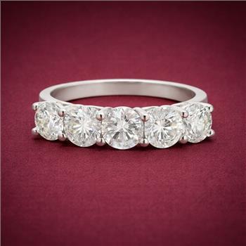 No Reserve 925 Sterling Silver 3.72 Ct Cubic Zirconia Ring 7.5  US Ring Size