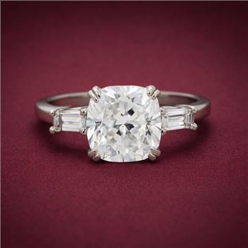 NO RESERVE 925 Sterling Silver 4.17 Ct Cubic Zirconia Ring 8 US Ring Size