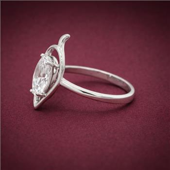 NO RESERVE 925 Sterling Silver 5.60 Ct Cubic Zirconia Ring 8 US Ring Size