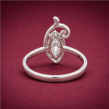 NO RESERVE 925 Sterling Silver 5.60 Ct Cubic Zirconia Ring 8 US Ring Size