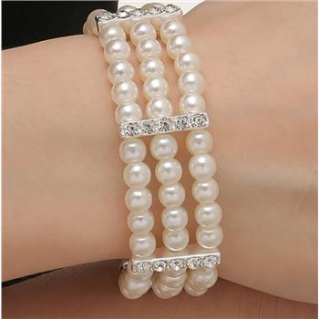 No Reserve 925 Sterling Silver Imitation Pearl Gold Plated Brass Necklace