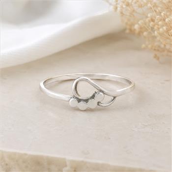 No Reserve 925 Sterling Silver Solid Ring 7.5 US Ring Size