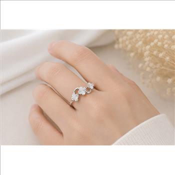 No Reserve 925 Sterling Silver Solid Ring 7.5 US Ring Size