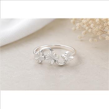 No Reserve 925 Sterling Silver Solid Ring 7.5 US Ring Size