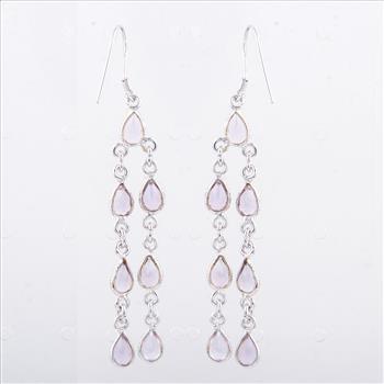NO RESERVE 9.35 Ct Amethyst 925 Sterling Silver Earrings