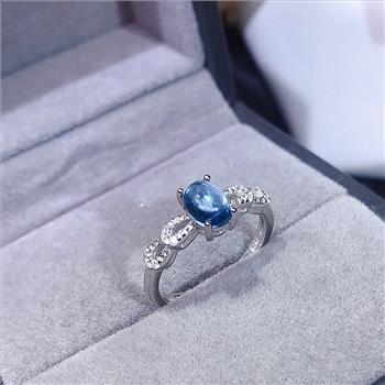 NO RESERVE Blue Topaz 925 Sterling Silver Ring