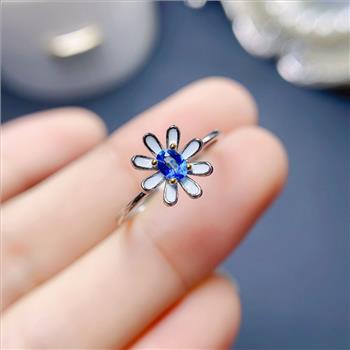 NO RESERVE Blue Topaz 925 Sterling Silver Ring