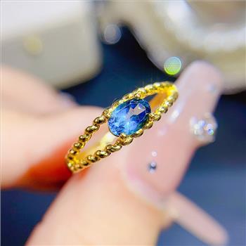 NO RESERVE Blue Topaz 925 Sterling Silver Ring