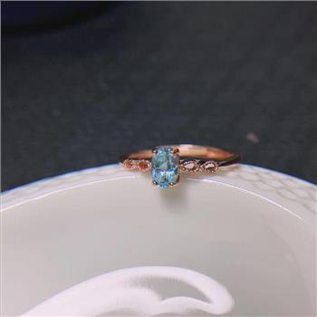 NO RESERVE Blue Topaz 925 Sterling Silver Ring