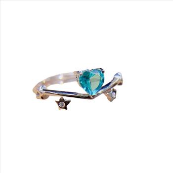 NO RESERVE Blue Topaz 925 Sterling Silver Ring