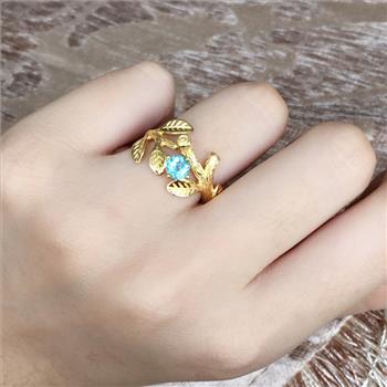 NO RESERVE Blue Topaz 925 Sterling Silver Ring