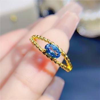 NO RESERVE Blue Topaz 925 Sterling Silver Ring