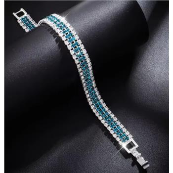 NO RESERVE Cubic Zirconia Gold Plated Brass Bracelet