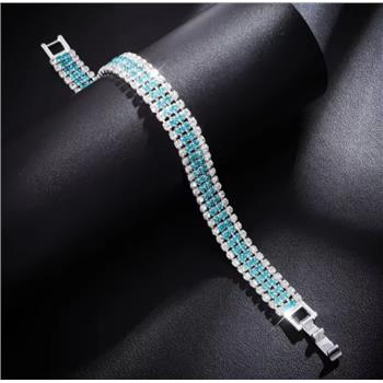 NO RESERVE Cubic Zirconia Gold Plated Brass Bracelet