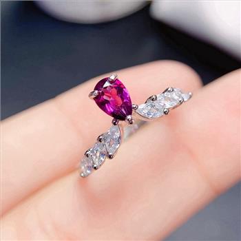 NO RESERVE Garnet 925 Sterling Silver Ring