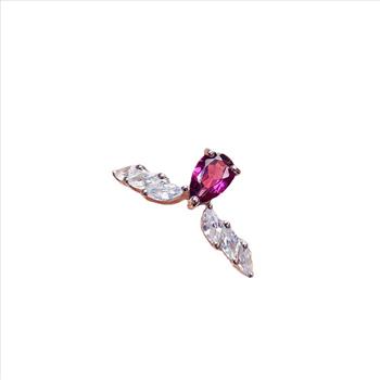 NO RESERVE Garnet 925 Sterling Silver Ring