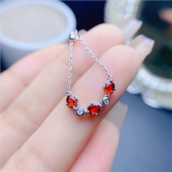 NO RESERVE Garnet 925 Sterling Silver Ring