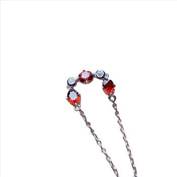 NO RESERVE Garnet 925 Sterling Silver Ring