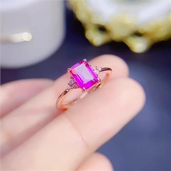 NO RESERVE Pink Topaz 925 Sterling Silver Ring