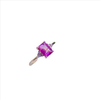 NO RESERVE Pink Topaz 925 Sterling Silver Ring