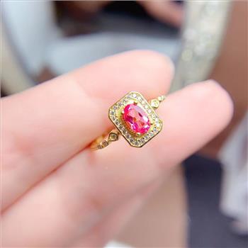 NO RESERVE Pink Topaz 925 Sterling Silver Ring