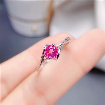 NO RESERVE Pink Topaz 925 Sterling Silver Ring