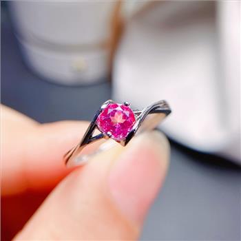 NO RESERVE Pink Topaz 925 Sterling Silver Ring