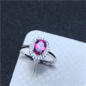 NO RESERVE Red Topaz 925 Sterling Silver Ring