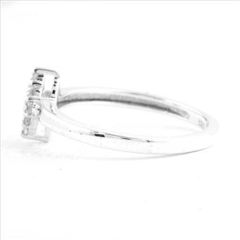 NO RESERVE0.35 Ct Round Cubic Zirconia 925 Sterling Silver Ring