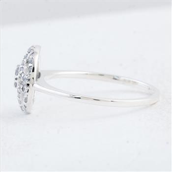 NO RESERVE0.79 Ct Round Cubic Zirconia 925 Sterling Silver Ring