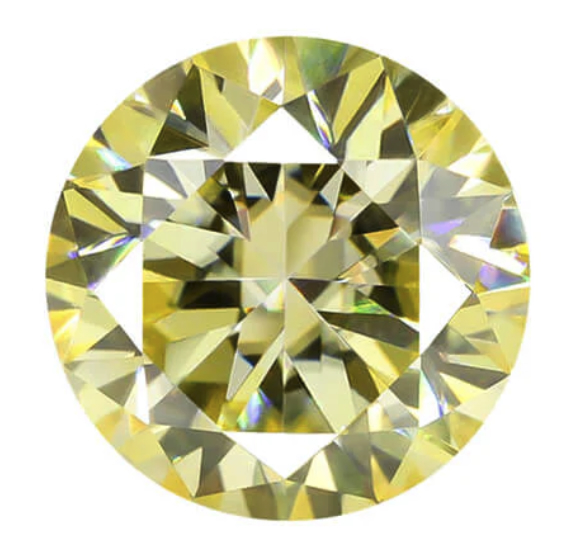 Moissanite Unmounted 3.0ct Lemon Yellow Round Stone