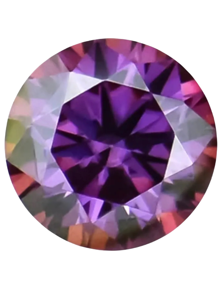 Moissanite Unmounted 4.0ct Amethyst Round Stone