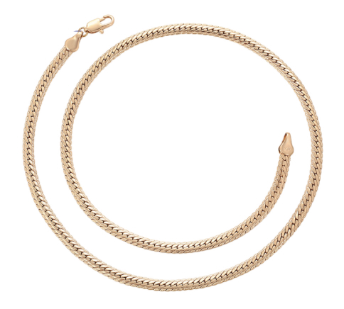 4.0mm 18K Gold Plated Serpentine Necklace