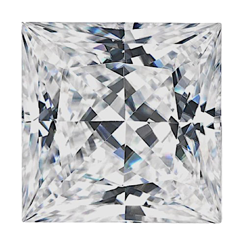 Moissanite Unmounted 4.0ct Princess Cut Stone
