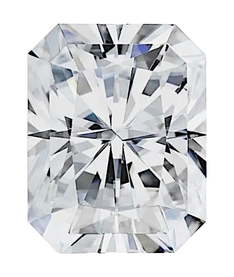 Moissanite Unmounted 4.0ct Emerald Cut Stone