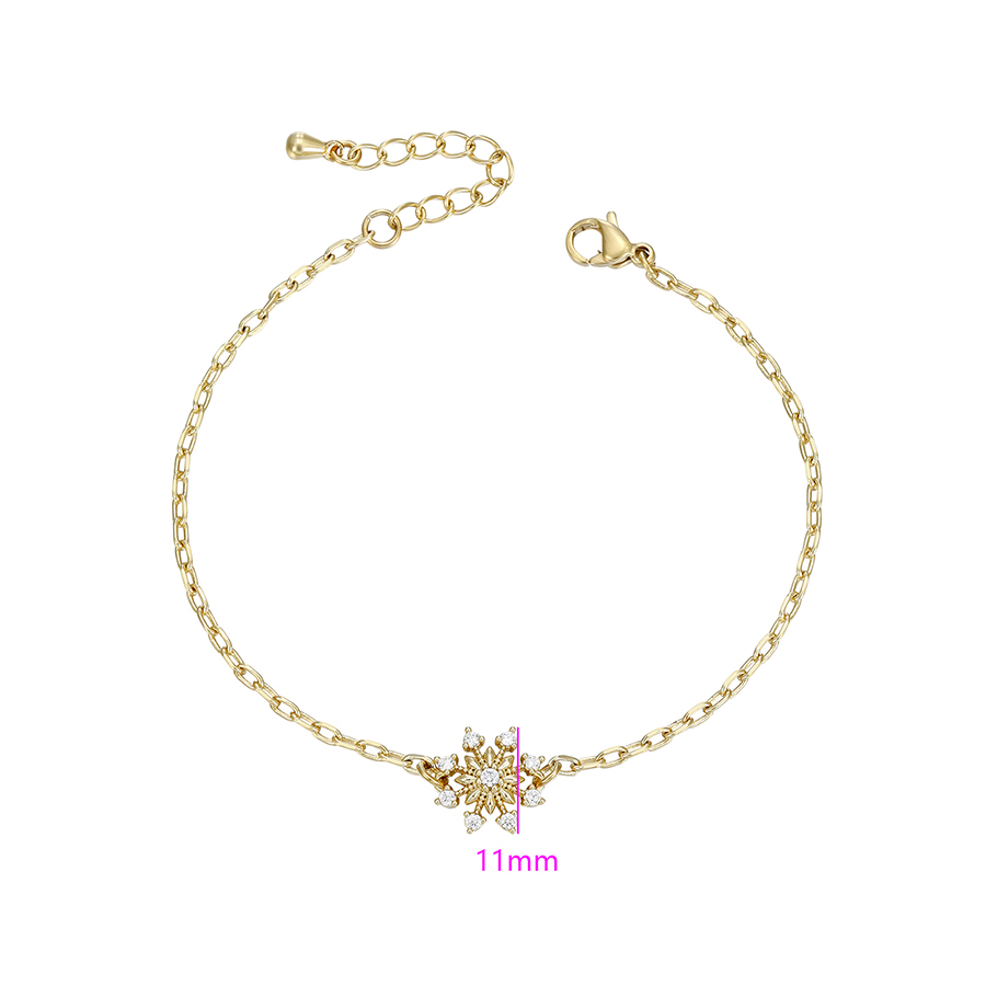11.0mm 18K Gold Plated Starburst Bracelet