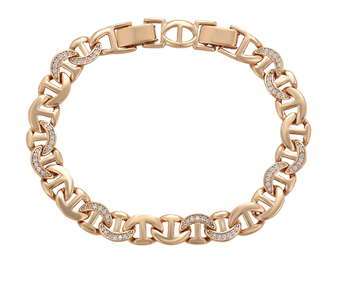 8.0mm 14K Gold Plated Bracelet