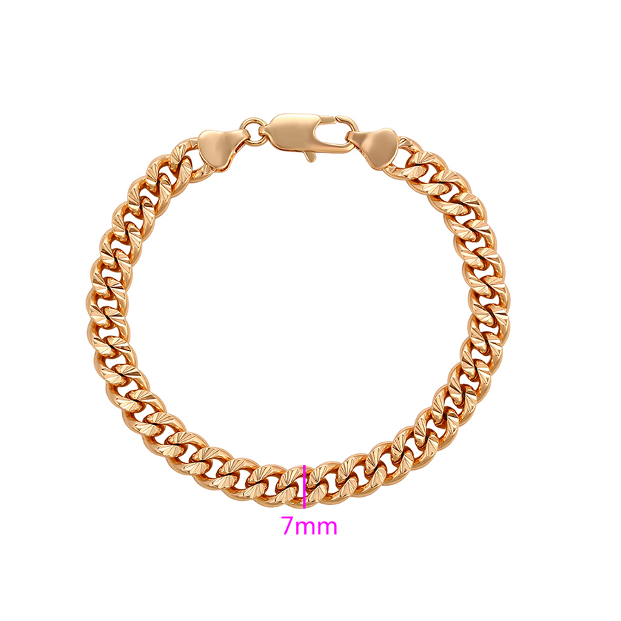 Cuban Link 7.0mm 18K Gold Plated Bracelet