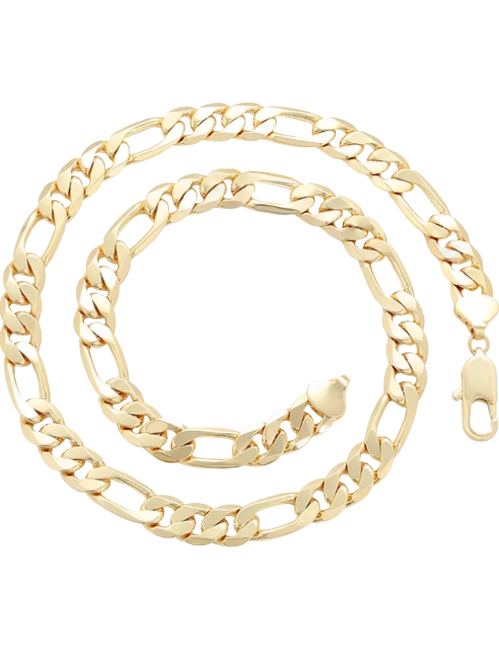 Cuban Link 9.0mm 14K Gold Plated Necklace