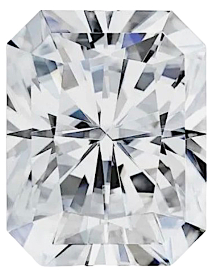 Moissanite  Unmounted 2.0ct Emerald Cut Stone