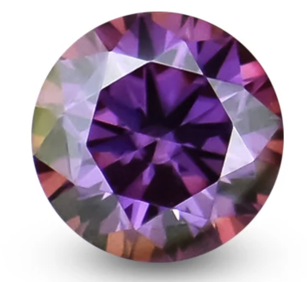Moissanite Unmounted 2.0ct Amethyst Round Stone