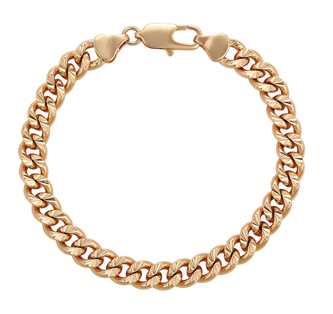 Cuban Link 7.0mm 14K Gold Plated Bracelet