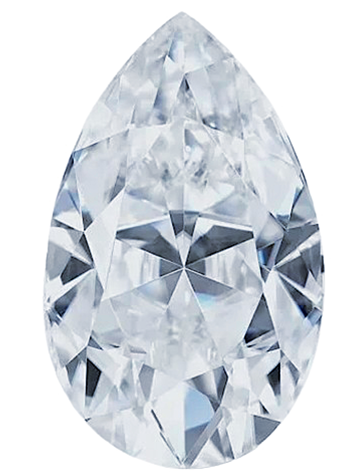 Moissanite Unmounted 4.0ct Pear Cut Stone