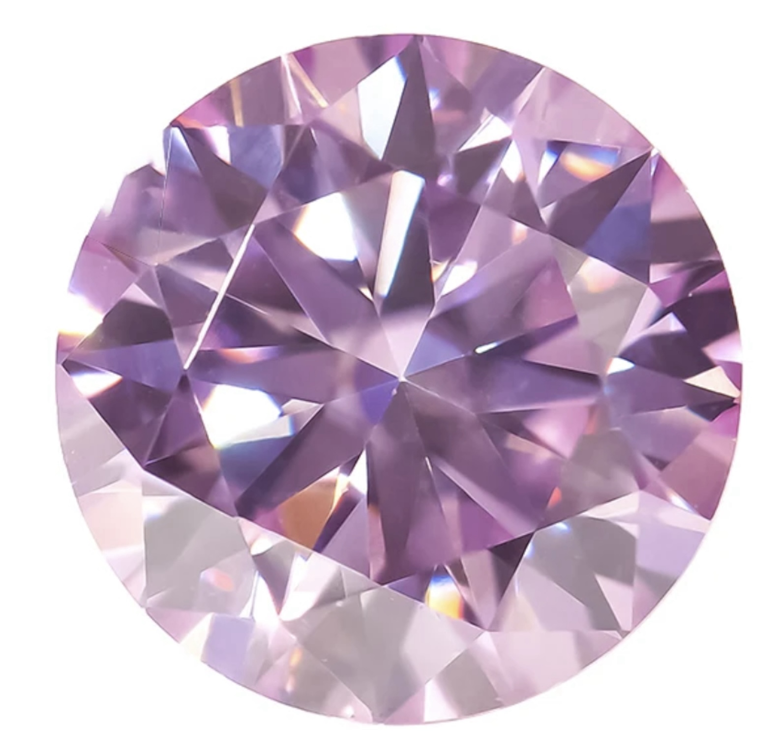 Moissanite Unmounted 1.0ct Sakura Pink Round Stone