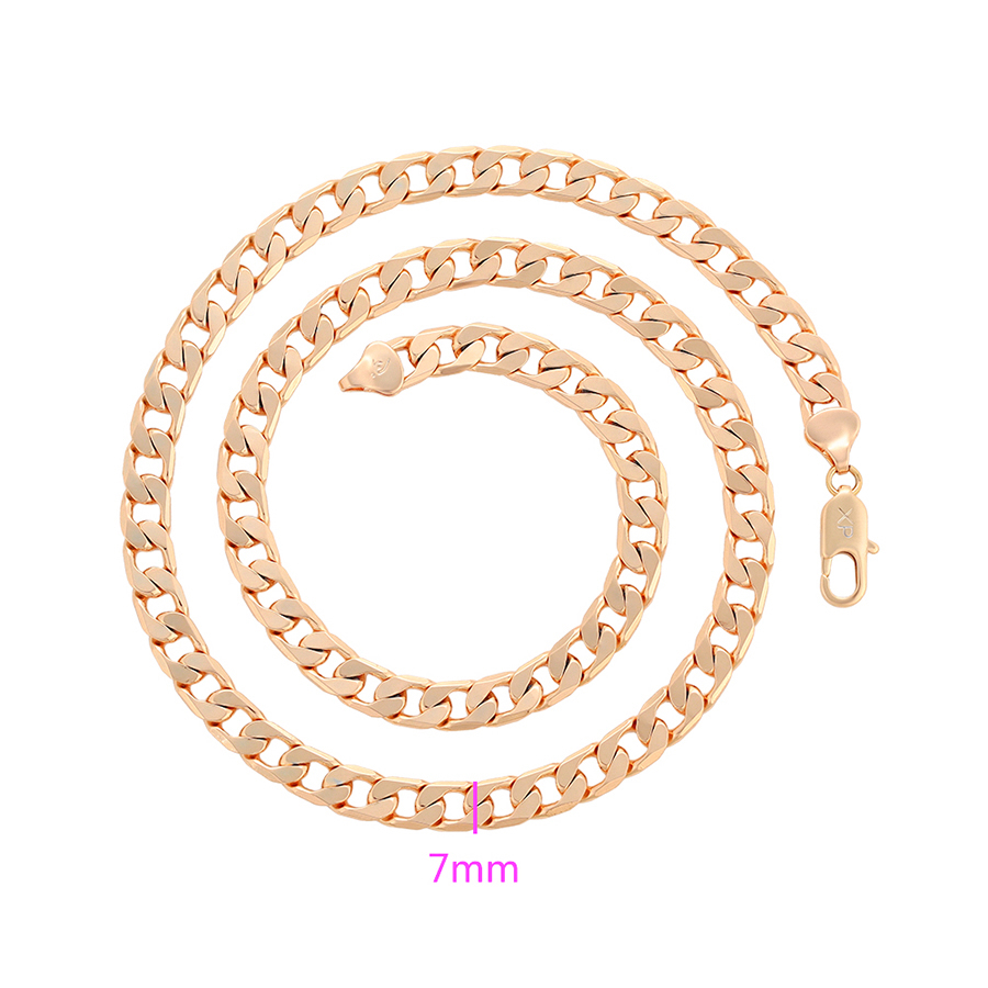Cuban Link 7.0mm 14K Gold Plated Necklace