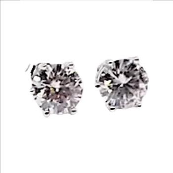 925 Sterling Silver Moissanite 2.0ct Stud Earrings