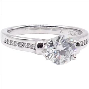 925 Sterling Silver Moissanite 1.0ct Couples Wedding Ring Set